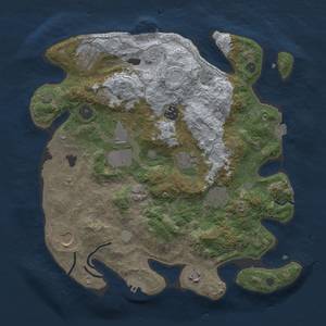 Thumbnail Rust Map: Procedural Map, Size: 3500, Seed: 766410193, 16 Monuments