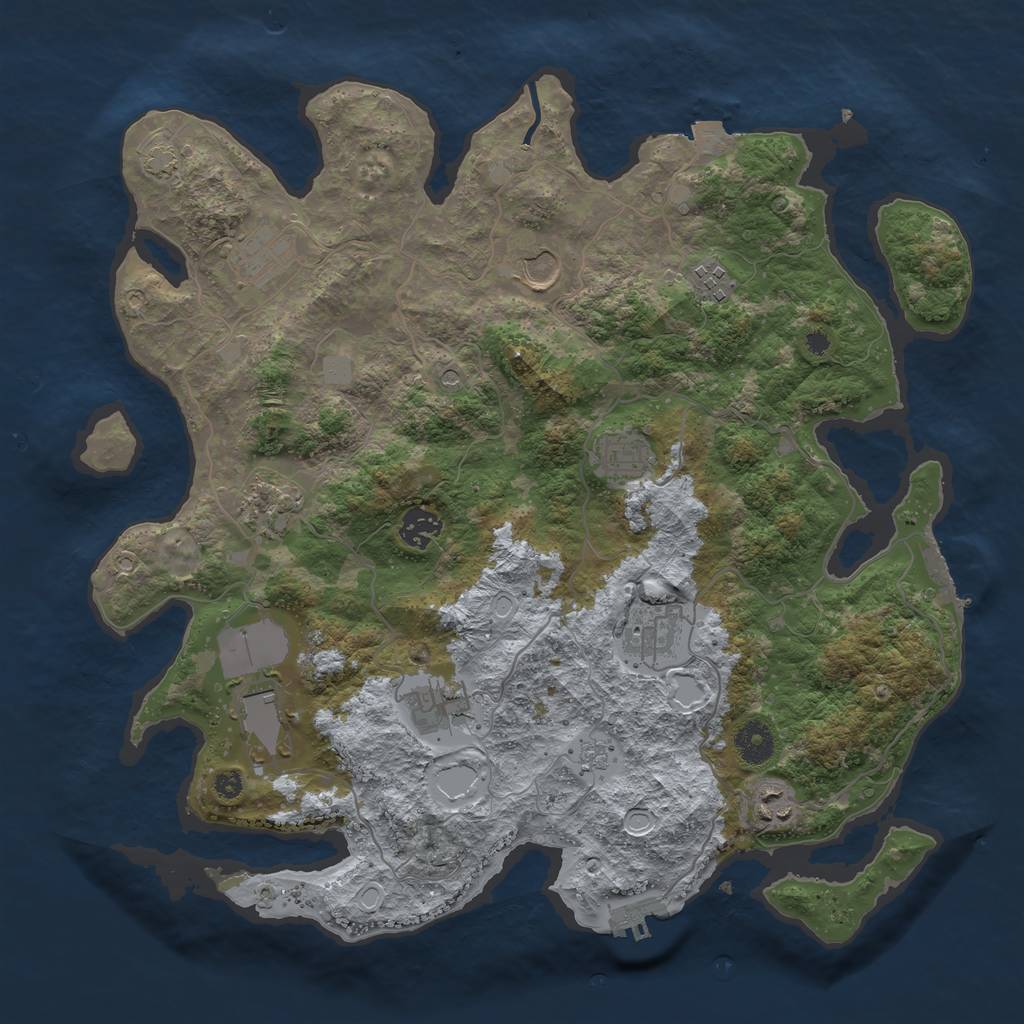 Rust Map: Procedural Map, Size: 3800, Seed: 20240126, 18 Monuments