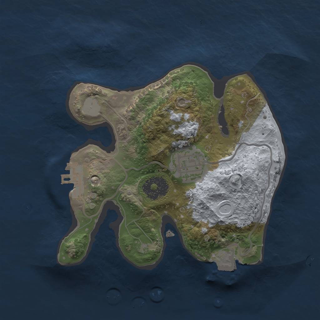 Rust Map: Procedural Map, Size: 2000, Seed: 899366635, 5 Monuments