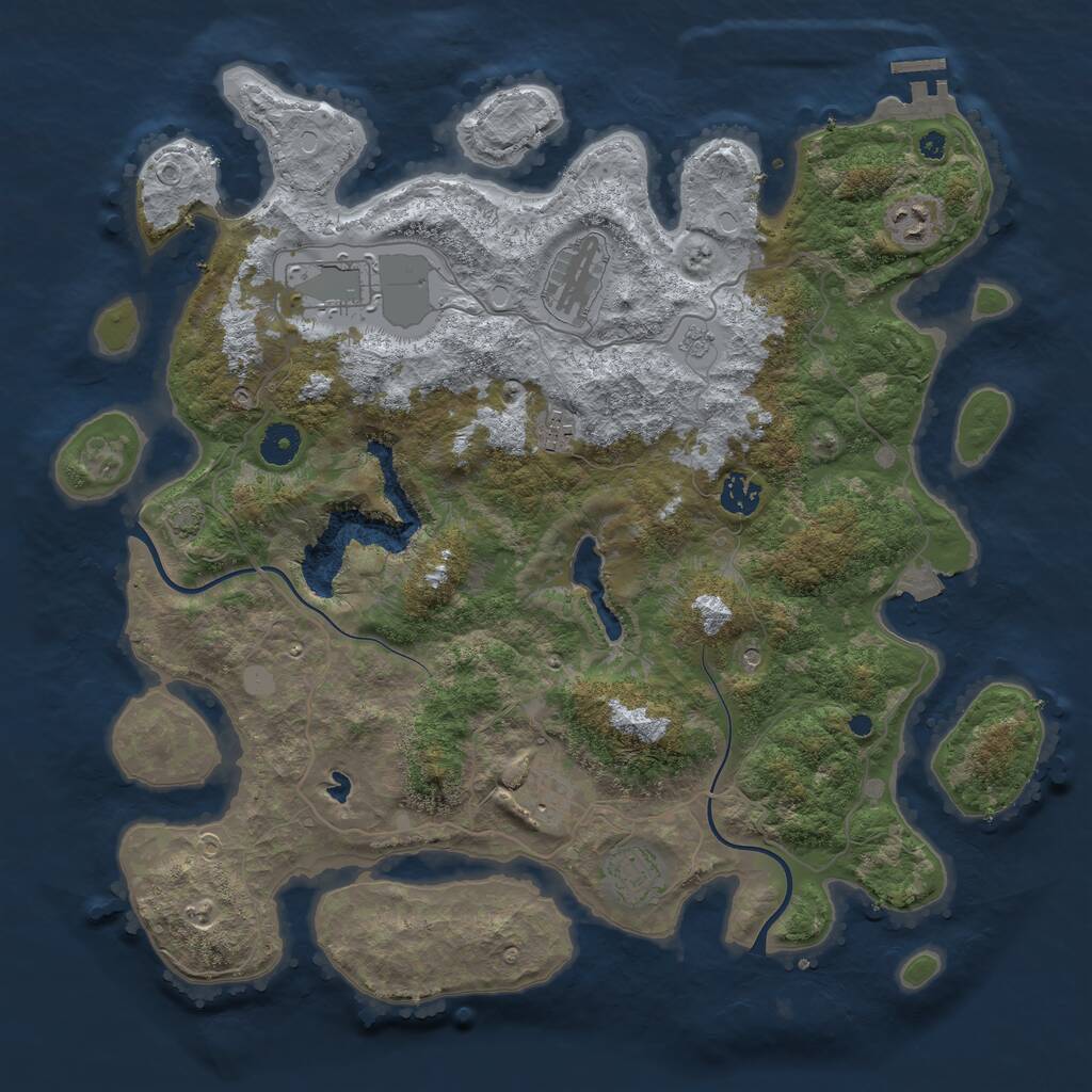 Rust Map: Procedural Map, Size: 4000, Seed: 1599741284, 12 Monuments