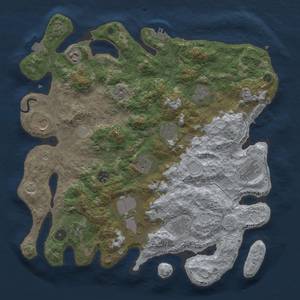 Thumbnail Rust Map: Procedural Map, Size: 4000, Seed: 500260332, 19 Monuments