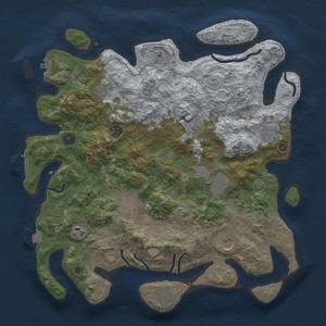 Thumbnail Rust Map: Procedural Map, Size: 4000, Seed: 1963358338, 18 Monuments