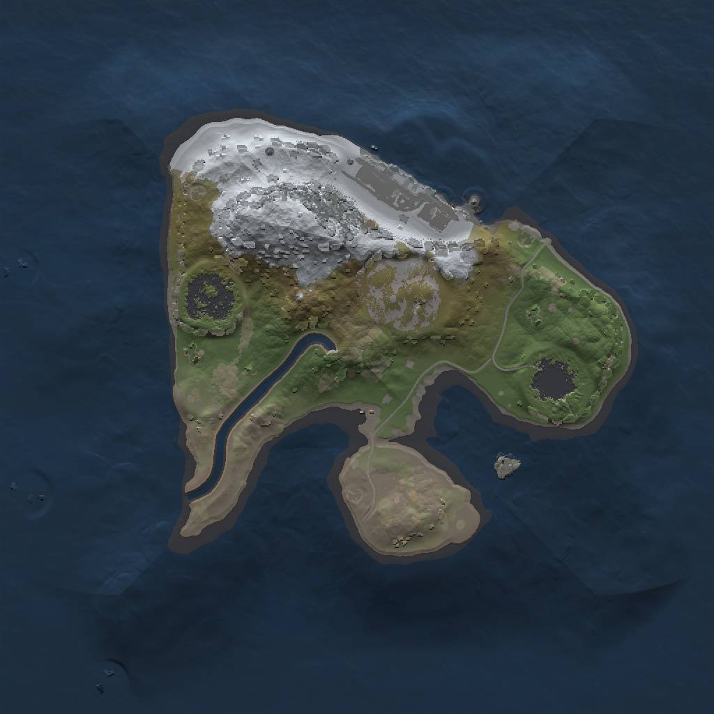 Rust Map: Procedural Map, Size: 1500, Seed: 913234393, 4 Monuments