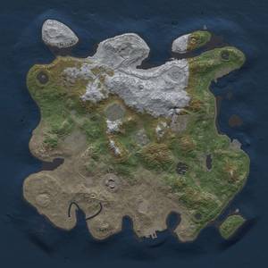 Thumbnail Rust Map: Procedural Map, Size: 3250, Seed: 3565, 14 Monuments