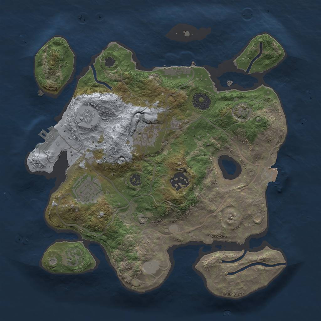 Rust Map: Procedural Map, Size: 2700, Seed: 67548745, 10 Monuments