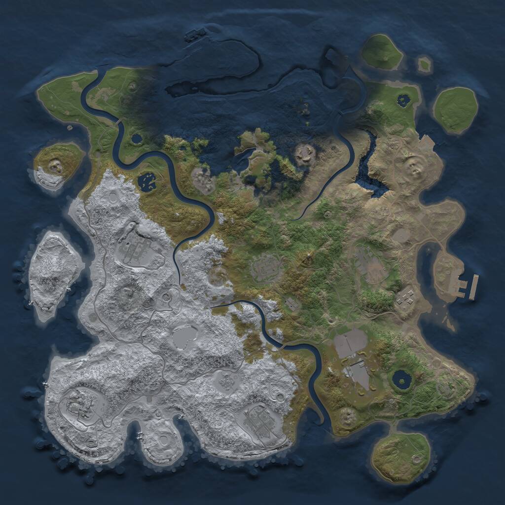 Rust Map: Procedural Map, Size: 4000, Seed: 67806599, 15 Monuments