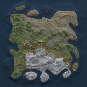 Thumbnail Rust Map: Procedural Map, Size: 3500, Seed: 66992027, 16 Monuments