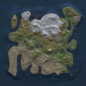 Thumbnail Rust Map: Procedural Map, Size: 3000, Seed: 633395994, 11 Monuments