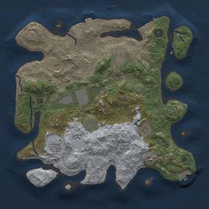 Thumbnail Rust Map: Procedural Map, Size: 3500, Seed: 692944344, 16 Monuments