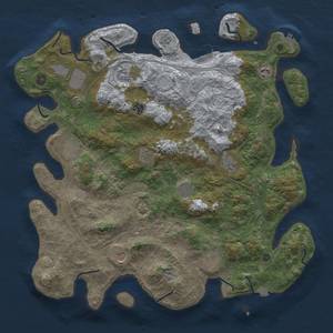 Thumbnail Rust Map: Procedural Map, Size: 4500, Seed: 1371274387, 19 Monuments