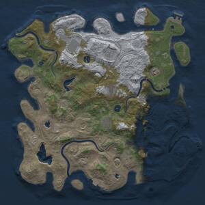 Thumbnail Rust Map: Procedural Map, Size: 4500, Seed: 1371274387, 15 Monuments