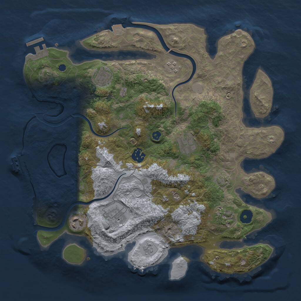 Rust Map: Procedural Map, Size: 3400, Seed: 108122023, 13 Monuments