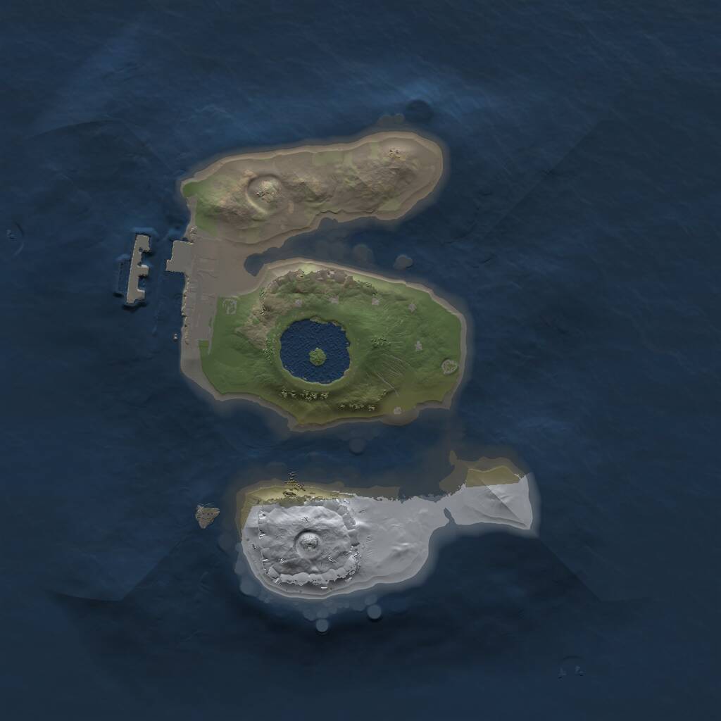 Rust Map: Procedural Map, Size: 1600, Seed: 1998624751, 2 Monuments