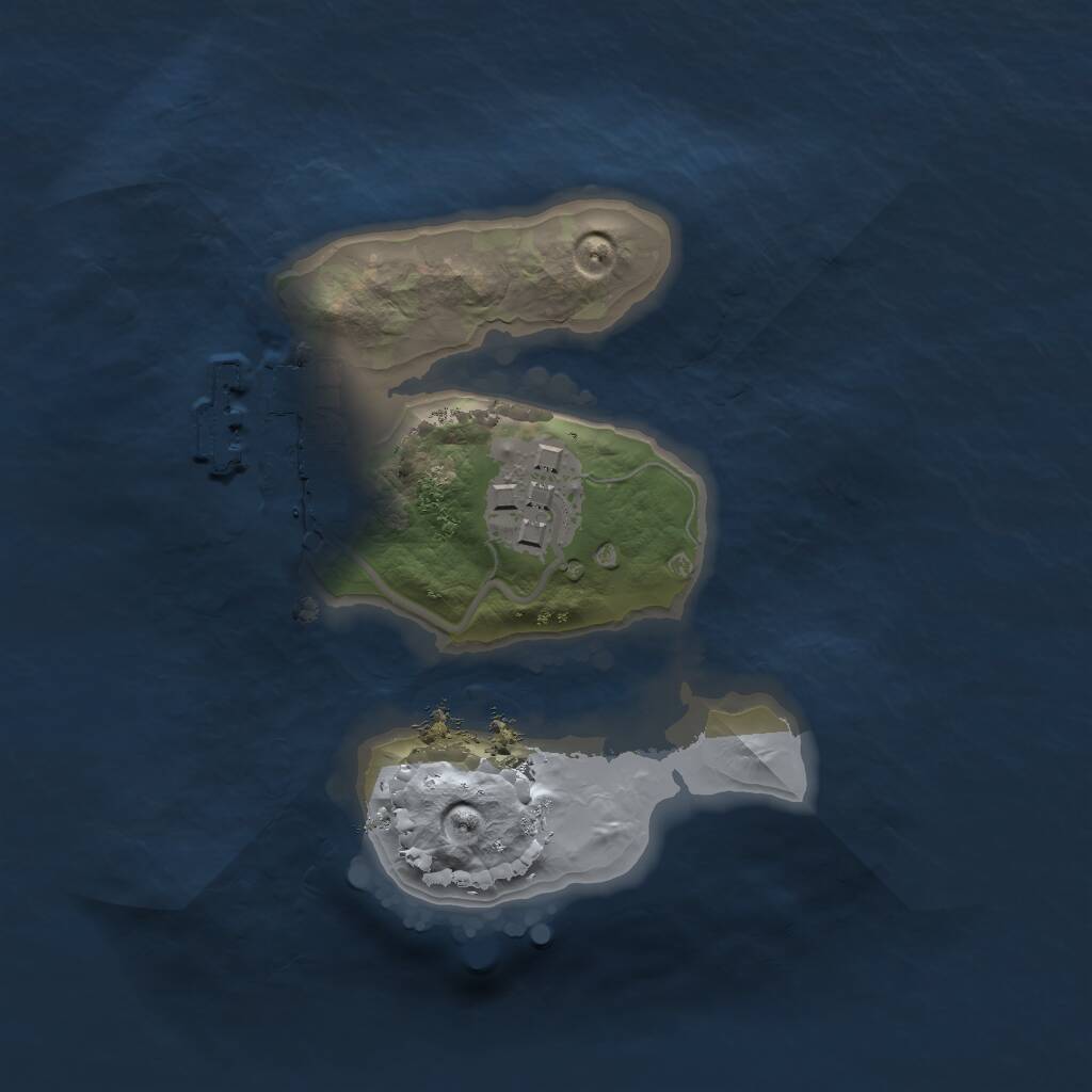 Rust Map: Procedural Map, Size: 1600, Seed: 1998624751, 3 Monuments