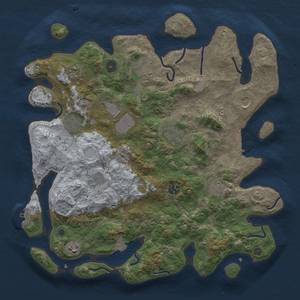 Thumbnail Rust Map: Procedural Map, Size: 3950, Seed: 38384546, 19 Monuments