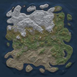 Thumbnail Rust Map: Procedural Map, Size: 4500, Seed: 116393445, 19 Monuments