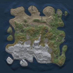 Thumbnail Rust Map: Procedural Map, Size: 3600, Seed: 22701, 17 Monuments