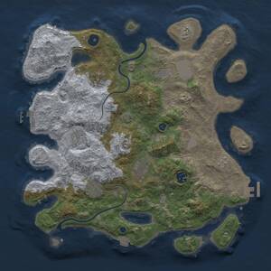 Thumbnail Rust Map: Procedural Map, Size: 3600, Seed: 12701, 13 Monuments