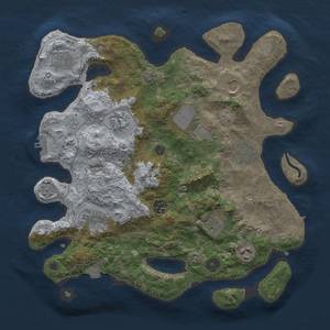 Thumbnail Rust Map: Procedural Map, Size: 3600, Seed: 12701, 18 Monuments