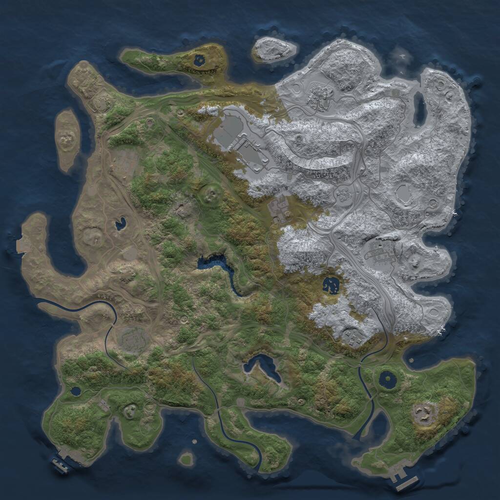 Rust Map: Procedural Map, Size: 4250, Seed: 26099, 15 Monuments