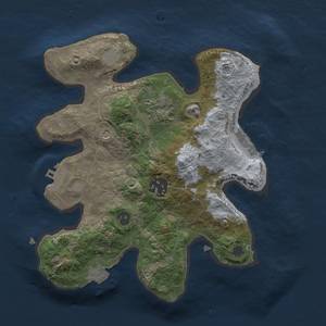 Thumbnail Rust Map: Procedural Map, Size: 2500, Seed: 2011534060, 8 Monuments