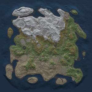 Thumbnail Rust Map: Procedural Map, Size: 4000, Seed: 8722, 18 Monuments