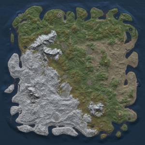 Thumbnail Rust Map: Procedural Map, Size: 6000, Seed: 251417425, 19 Monuments