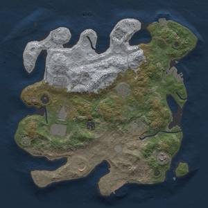 Thumbnail Rust Map: Procedural Map, Size: 3500, Seed: 274041481, 16 Monuments