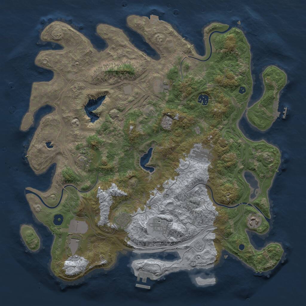Rust Map: Procedural Map, Size: 4250, Seed: 5579, 15 Monuments