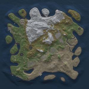 Thumbnail Rust Map: Procedural Map, Size: 3700, Seed: 1377107742, 17 Monuments