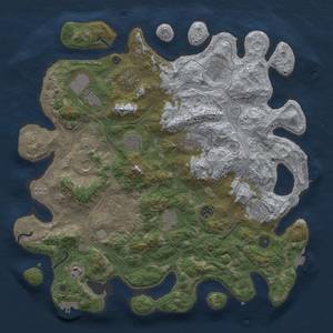 Thumbnail Rust Map: Procedural Map, Size: 4250, Seed: 1664, 19 Monuments