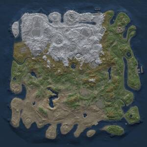 Thumbnail Rust Map: Procedural Map, Size: 4550, Seed: 54834859, 16 Monuments