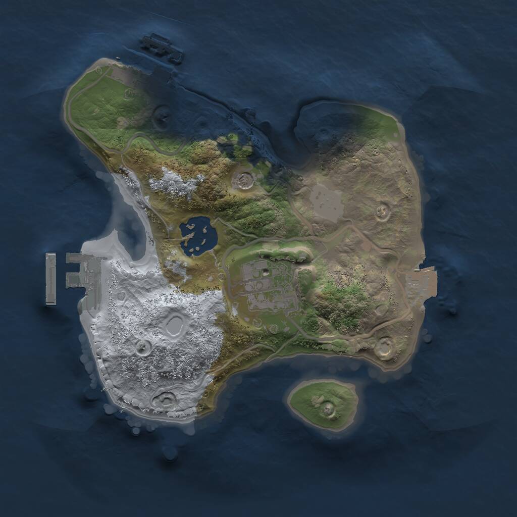 Rust Map: Procedural Map, Size: 2000, Seed: 863600731, 6 Monuments