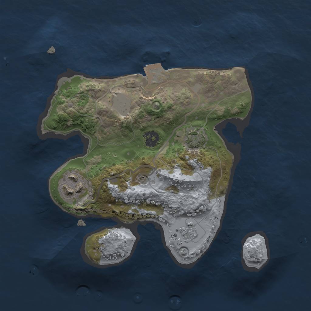 Rust Map: Procedural Map, Size: 2000, Seed: 1190273497, 7 Monuments