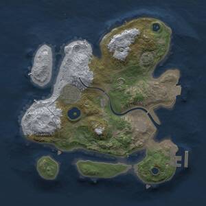 Thumbnail Rust Map: Procedural Map, Size: 2500, Seed: 234524357, 4 Monuments