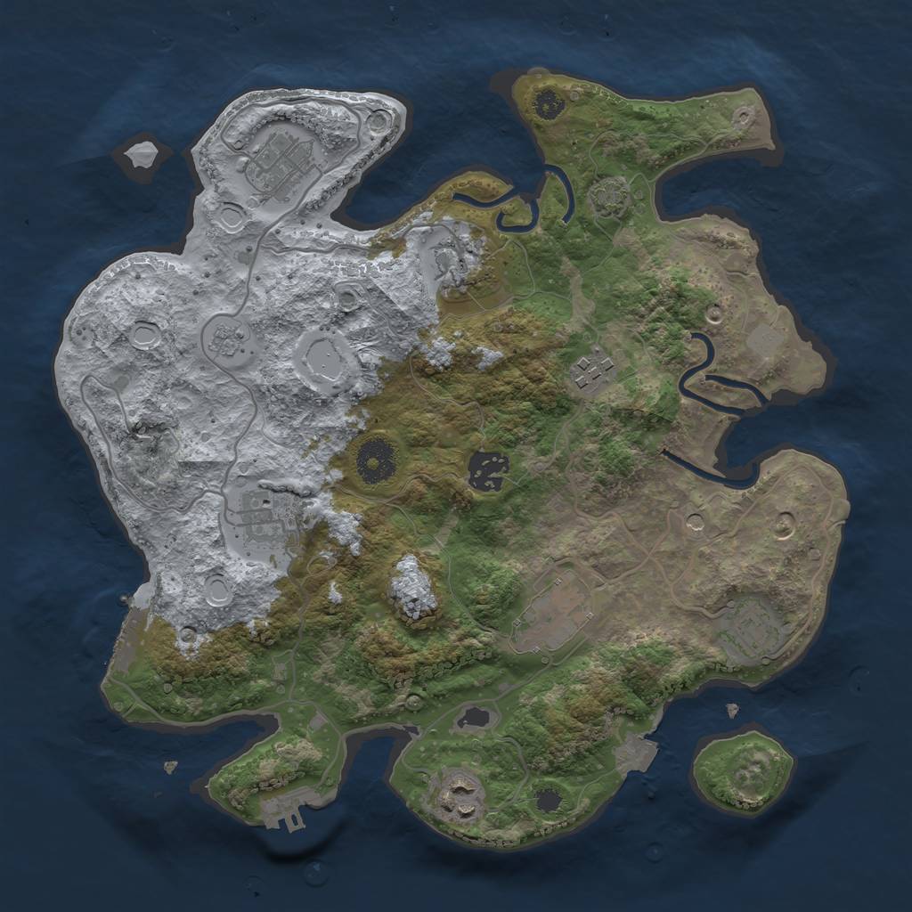 Rust Map: Procedural Map, Size: 3250, Seed: 1771723096, 16 Monuments