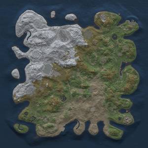 Thumbnail Rust Map: Procedural Map, Size: 4000, Seed: 734152940, 16 Monuments