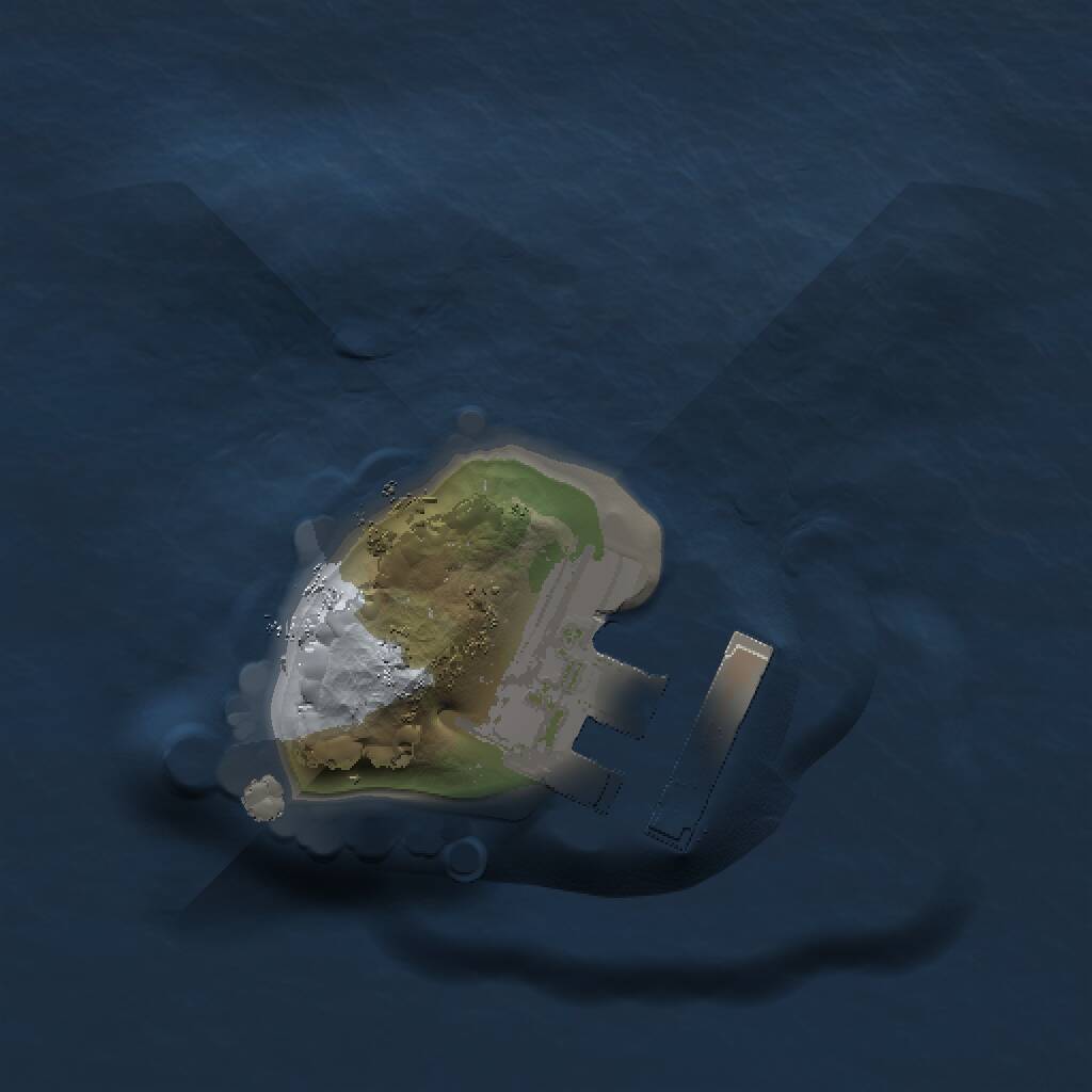 Rust Map: Procedural Map, Size: 1000, Seed: 5556618, 2 Monuments