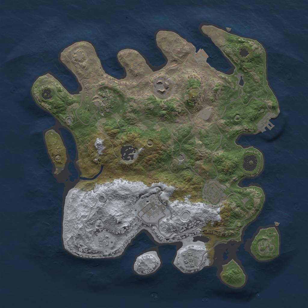 Rust Map: Procedural Map, Size: 3000, Seed: 6546156, 13 Monuments
