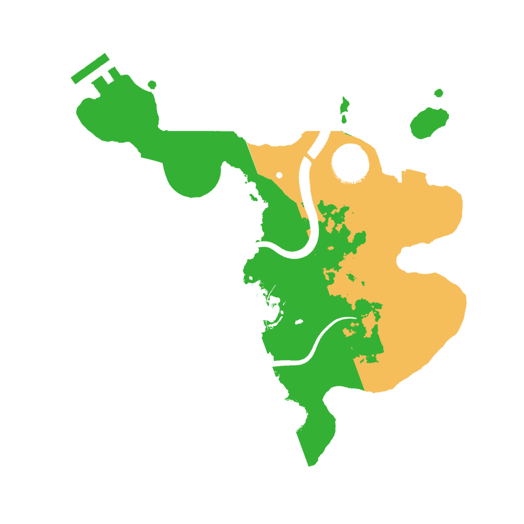 Biome Rust Map: Procedural Map, Size: 2500, Seed: 213876