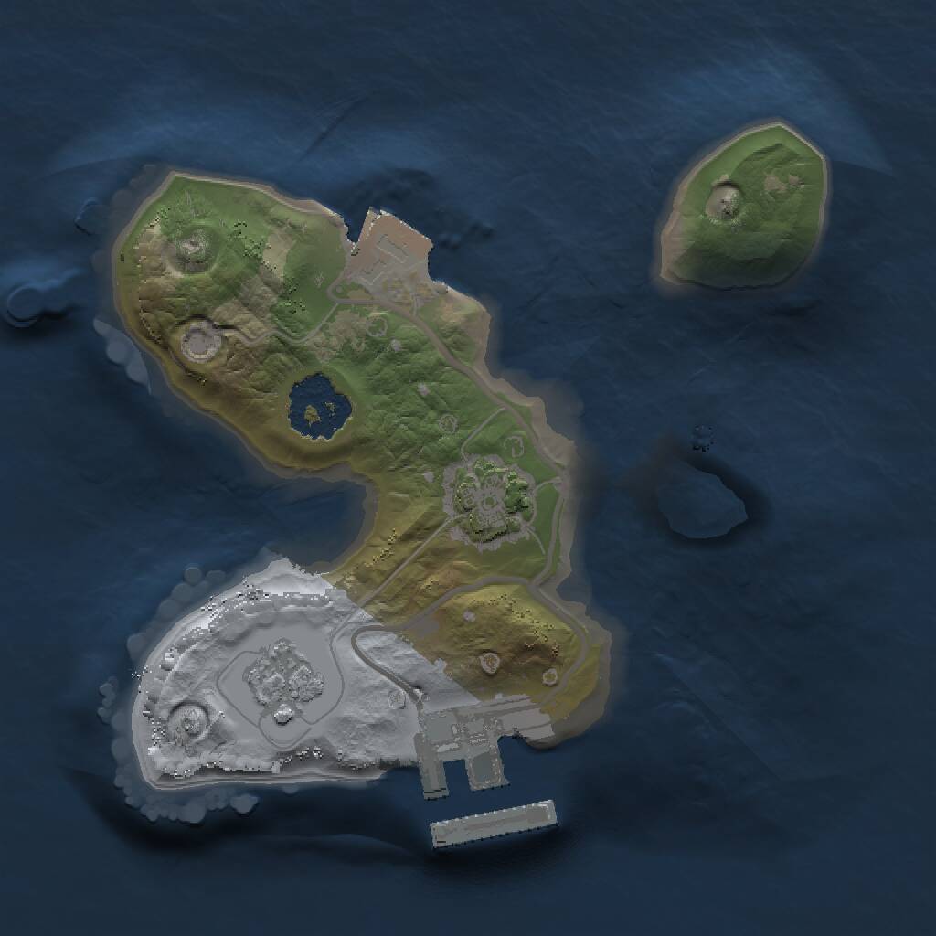 Rust Map: Procedural Map, Size: 1500, Seed: 1412414, 4 Monuments