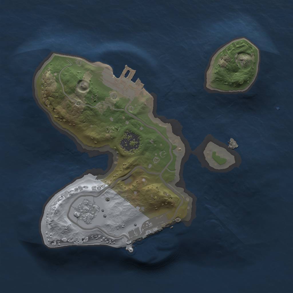 Rust Map: Procedural Map, Size: 1500, Seed: 1412414, 6 Monuments