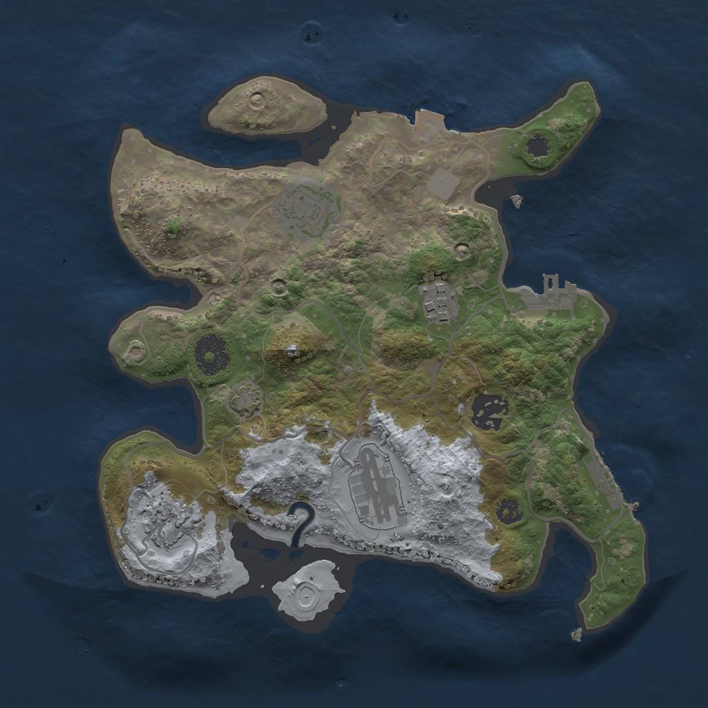 Rust Map: Procedural Map, Size: 2800, Seed: 21270, 11 Monuments