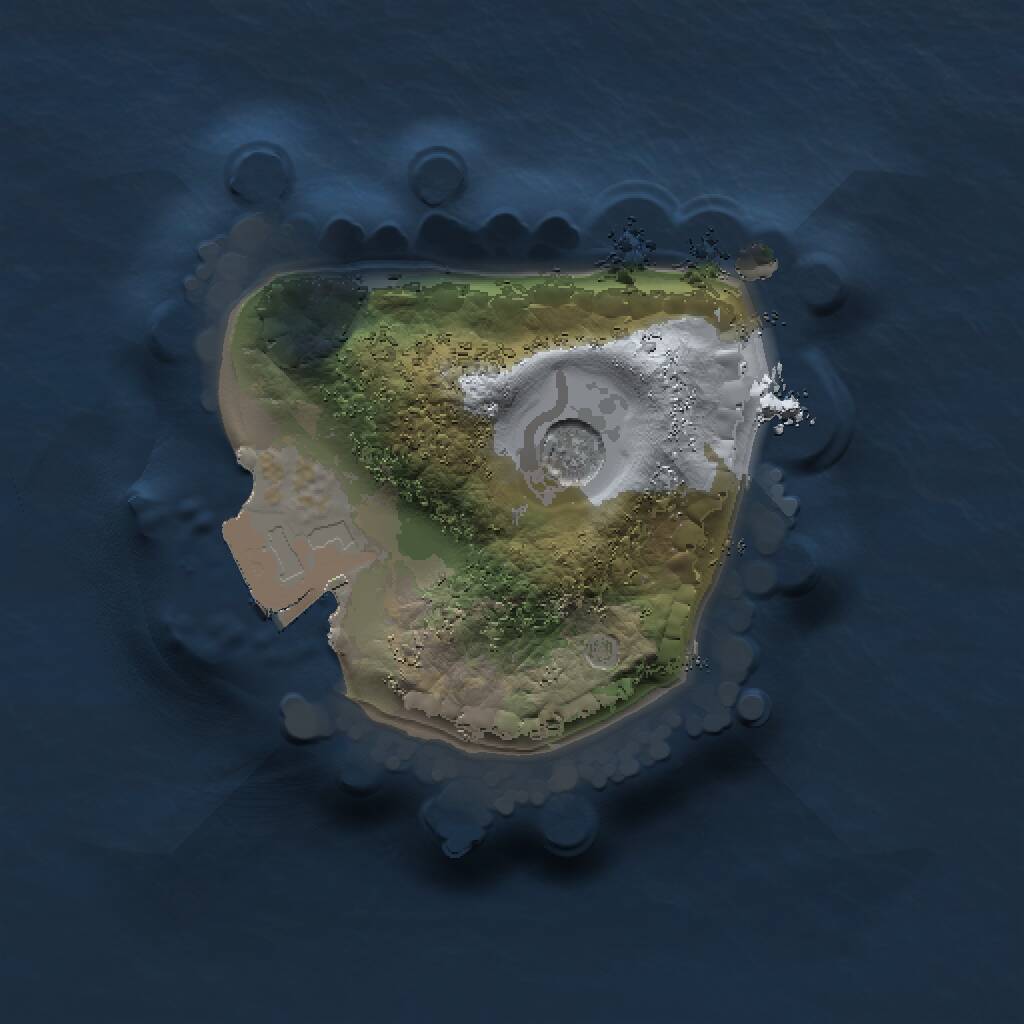 Rust Map: Procedural Map, Size: 1000, Seed: 7123003, 2 Monuments