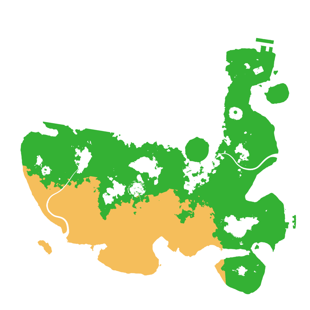 Biome Rust Map: Procedural Map, Size: 3500, Seed: 13036625