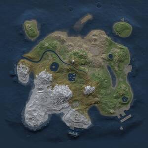 Thumbnail Rust Map: Procedural Map, Size: 2500, Seed: 447627635, 6 Monuments