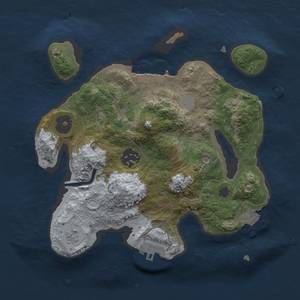 Thumbnail Rust Map: Procedural Map, Size: 2500, Seed: 447627635, 8 Monuments