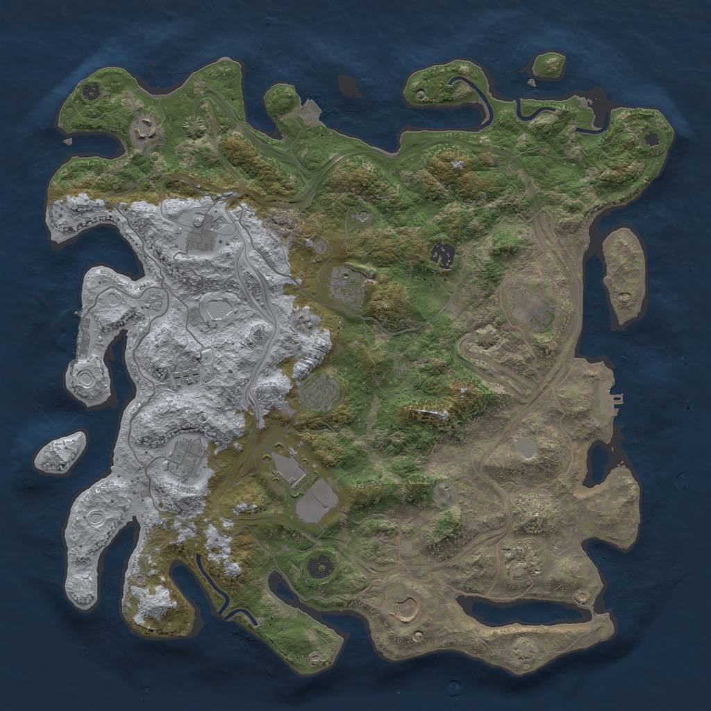 Rust Map: Procedural Map, Size: 4275, Seed: 478348167, 19 Monuments