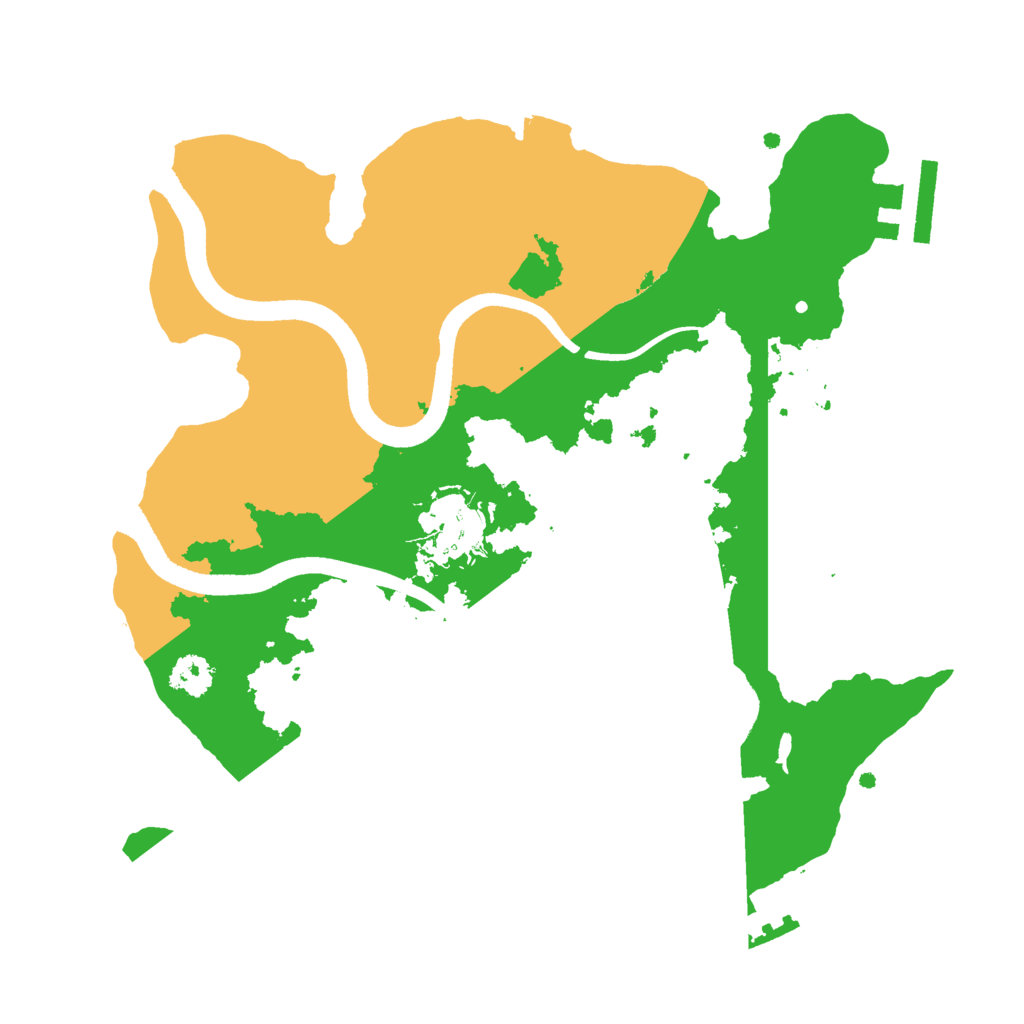 Biome Rust Map: Procedural Map, Size: 2500, Seed: 125125125