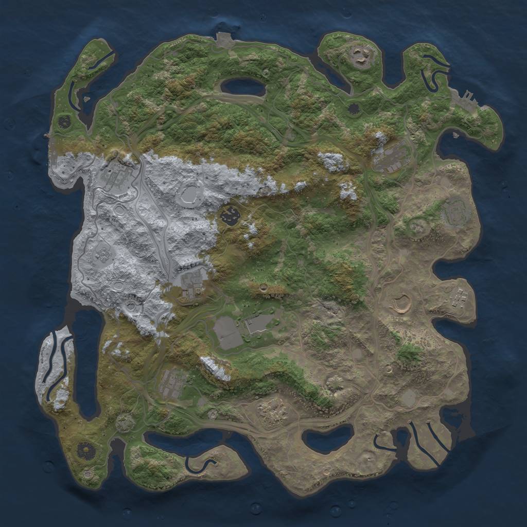 Rust Map: Procedural Map, Size: 4250, Seed: 98346325, 19 Monuments